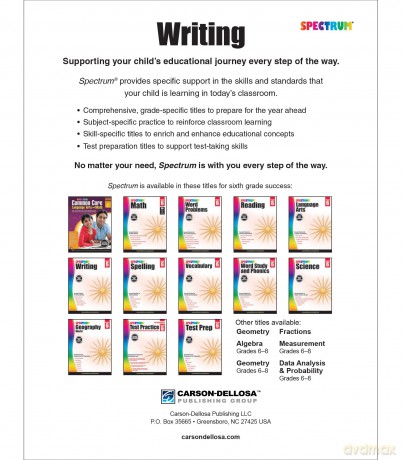 Spectrum Writing, Grade 6 - Spectrum [KSIĄŻKA]