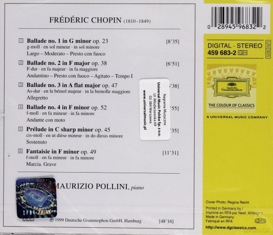 Pollini: Chopin: 4 Ballades [CD]