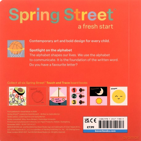 Spring Street Touch and Trace: ABC - Boxer Books [KSIĄŻKA]