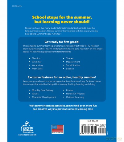Summer Bridge Activities, Grades K - 1: Volume 2 - Summer Bridge Activi [KSIĄŻKA]
