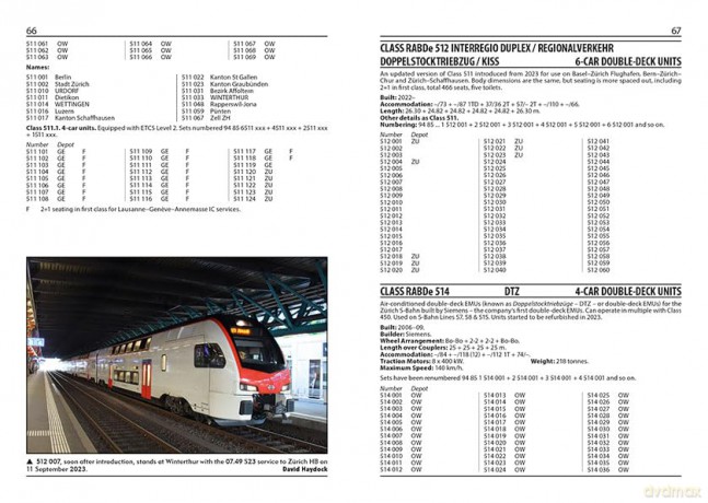 Swiss Railways: Locomotives, Multiple Units and Trams: 5 (European Handbooks) - David Haydock [KSIĄŻKA]