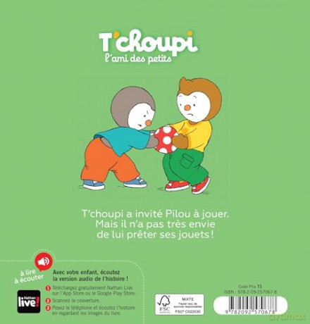 T'choupi: T'choupi ne veut pas preter: 02 - Florence Teste [KSIĄŻKA]
