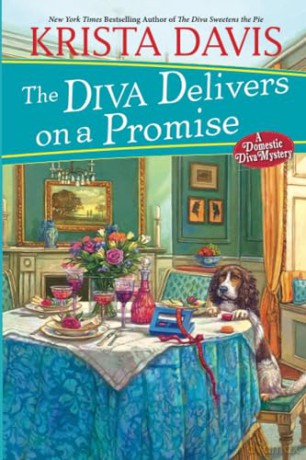 The Diva Delivers on a Promise: A Deliciously Plotted Foodie Cozy Mystery (Domestic Diva Mystery) - Krista Davis [KSIĄŻKA]