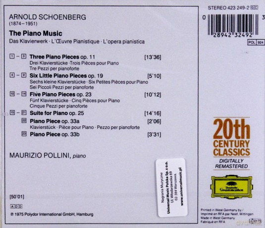 Pollini: Schoenberg:The Piano Works [CD]