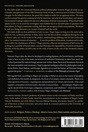 The Labor of Job: The Biblical Text as a Parable of Human Labor (New Slant: Religion, Politics, Ontology) - ntonio Negri [KSIĄŻKA]