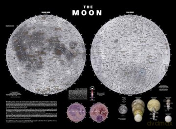 The Moon Map and Guide - Stargazer folded map (National Geographic Reference Map) [KSIĄŻKA]