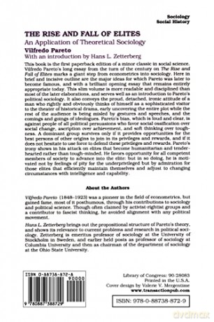 The Rise and Fall of Elites: Application of Theoretical Sociology - Vilfredo Pareto [KSIĄŻKA]