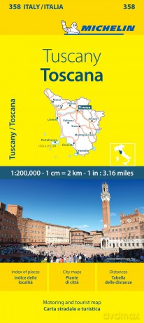 Toscana - Michelin Local Map 358: Map (Maps/Local Michelin) - Michelin [KSIĄŻKA]