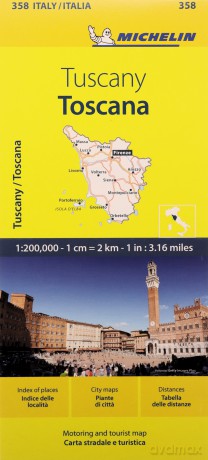 Toscana - Michelin Local Map 358: Map (Maps/Local Michelin) - Michelin [KSIĄŻKA]
