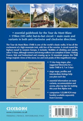 Trekking the Tour du Mont Blanc: Classic 170km hut-to-hut hike with two-way route description - Lesley Williams [KSIĄŻKA]
