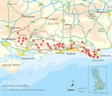 Walks in the South Downs National Park: 40 circular day walks including Beachy Head and Seven Sisters: 40 circular day walks including Beachy Head and the Seven Sisters - Kev Reynolds [KSIĄŻKA]