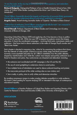 White Lies: Racism, Education and Critical Race Theory - David Gillborn [KSIĄŻKA]