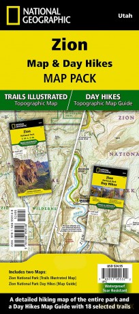 Zion National Day Hikes and National Park Bundle (National Geographic Trails Illustrated Map) [KSIĄŻKA]
