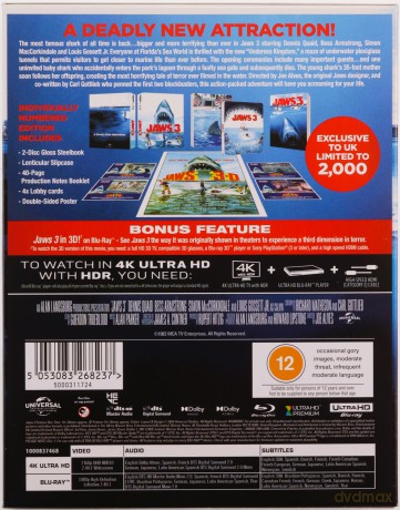 Jaws 3 (Szczęki 3) (steelbook) [Blu-Ray 4K]+[Blu-Ray 3D]+[Blu-Ray]