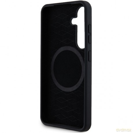 BMW nakładka do Samsung Galaxy S24 czarna M Silicone Printed Ring MagSafe