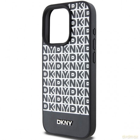 DKNY nakłada do iPhone 15 Pro Max 6,7" DKHMP15XPSOSPK czarna HC PU checkered pattern w printed stripes