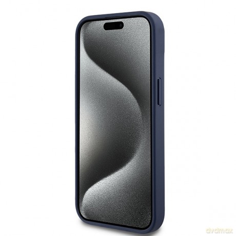 DKNY nakładka do iPhone 15 6,1" DKHCP15SPRTHSLB niebieska HC PU repeat texture pattern w tonal stripe