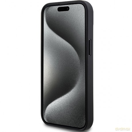 DKNY nakładka do iPhone 15 6,1" DKHCP15SPRTHSLK czarna HC PU repeat texture pattern w tonal stripe
