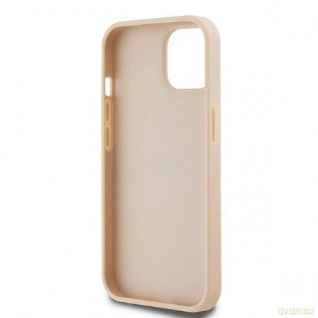 DKNY nakładka do iPhone 15 6,1" DKHCP15SPRTHSLP różowa HC PU repeat texture pattern w tonal stripe