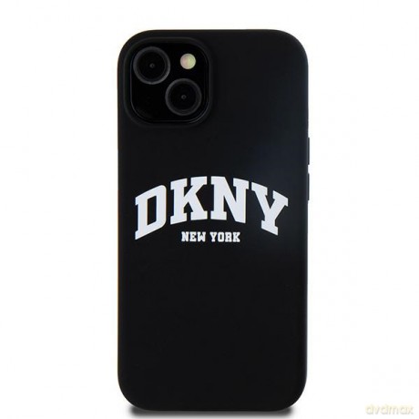 DKNY nakładka do iPhone 15 6,1" DKHMP15SSNYACH czarna HC Magsafe silicone w arch logo