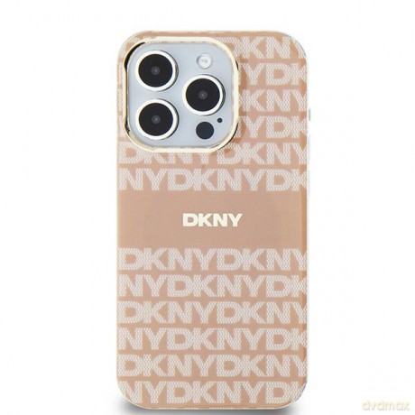 DKNY nakładka do iPhone 15 Plus 6,7" DKHMP15MHRHSEP różowa HC Magsafe pc tpu repeat texture pattern w stripe
