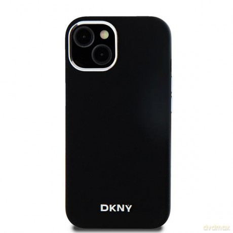 DKNY nakładka do iPhone 15 Plus 6,7" DKHMP15MSMCHLK czarna HC Magsafe silicone w horizontal metal logo