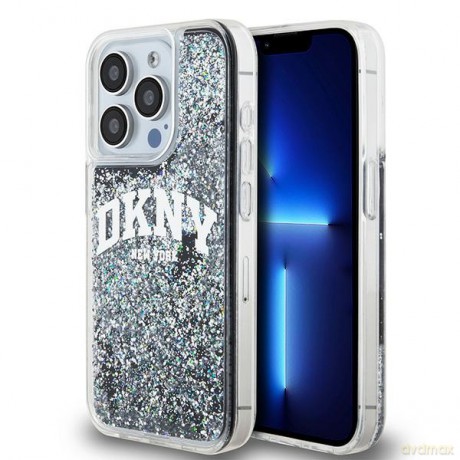 DKNY nakładka do iPhone 15 Pro 6,1" DKHCP15LLBNAEK czarna HC liquid glitters w arch logo