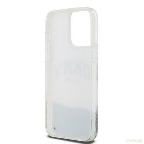 DKNY nakładka do iPhone 15 Pro 6,1" DKHCP15LLBNAET biała HC liquid glitters w arch logo