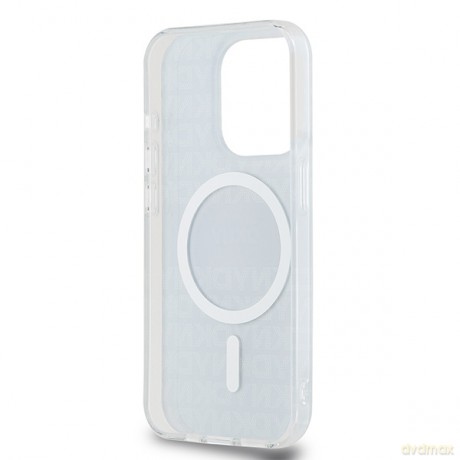 DKNY nakładka do iPhone 15 Pro 6,1" DKHMP15LHRHSEK czarna HC Magsafe pc tpu repeat texture pattern w stripe