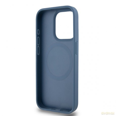 DKNY nakładka do iPhone 15 Pro 6,1" DKHMP15LPSHRPSB niebieska HC Magsafe pu repeat pattern w stack logo