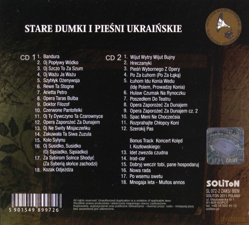 Stare dumki i pieśni ukraińskie [CD]