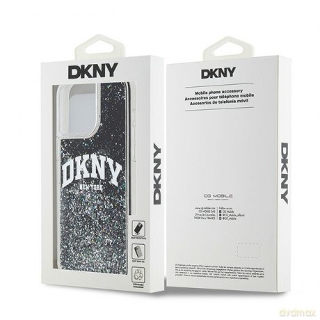 DKNY nakładka do iPhone 15 Pro Max 6,7" DKHCP15XLBNAEK czarna HC liquid glitters w arch logo