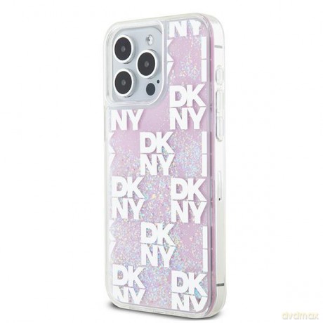DKNY nakładka do iPhone 15 Pro Max 6,7" DKHCP15XLCPEPP biała HC liquid glitters w checkered pattern