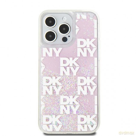 DKNY nakładka do iPhone 15 Pro Max 6,7" DKHCP15XLCPEPP biała HC liquid glitters w checkered pattern