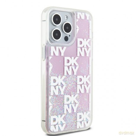 DKNY nakładka do iPhone 15 Pro Max 6,7" DKHCP15XLCPEPP biała HC liquid glitters w checkered pattern