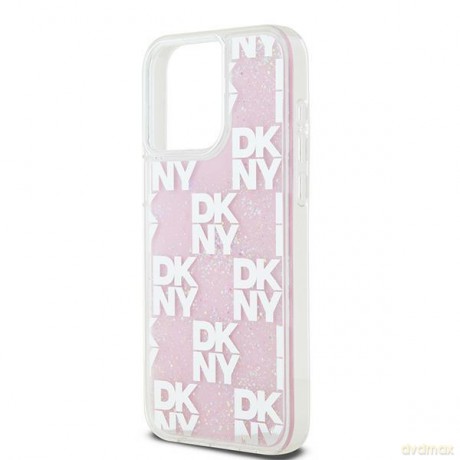 DKNY nakładka do iPhone 15 Pro Max 6,7" DKHCP15XLCPEPP biała HC liquid glitters w checkered pattern