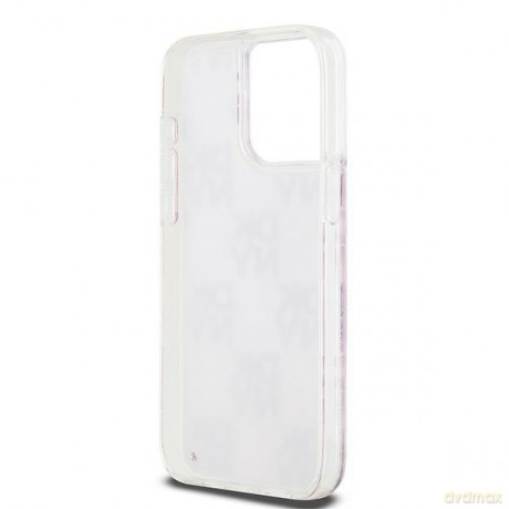DKNY nakładka do iPhone 15 Pro Max 6,7" DKHCP15XLCPEPP biała HC liquid glitters w checkered pattern
