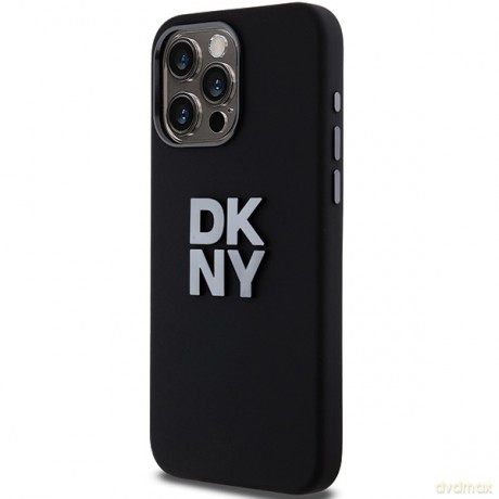 DKNY nakładka do iPhone 15 Pro Max 6,7" DKHCP15XSMCBSK czarna HC silicone w stack metal logo