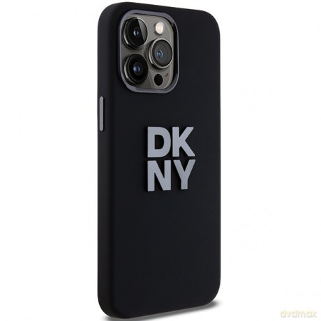 DKNY nakładka do iPhone 15 Pro Max 6,7" DKHCP15XSMCBSK czarna HC silicone w stack metal logo