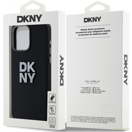 DKNY nakładka do iPhone 15 Pro Max 6,7" DKHCP15XSMCBSK czarna HC silicone w stack metal logo