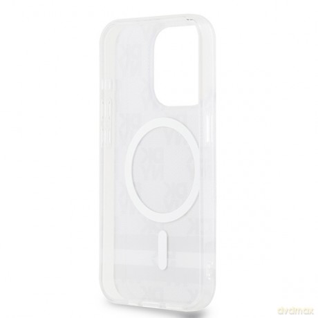 DKNY nakładka do iPhone 15 Pro Max 6,7" DKHMP15XHCPTSK beżowa HC Magsafe pc tpu checkered pattern w printed stripes