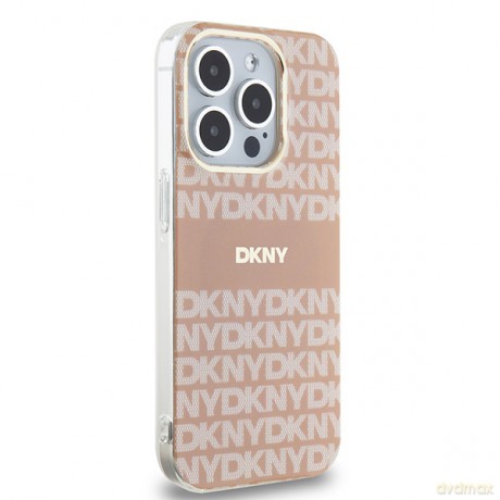 DKNY nakładka do iPhone 15 Pro Max 6,7" DKHMP15XHRHSEP niebieska HC Magsafe pc tpu repeat texture pattern w stripe
