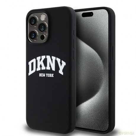 DKNY nakładka do iPhone 15 Pro Max 6,7" DKHMP15XSNYACH czarna HC Magsafe silicone w arch logo