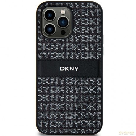 DKNY nakładka do Samsung Galaxy S24 DKHCS24SPRTHSLK czarna HC PU repeat texture pattern w tonal stripe