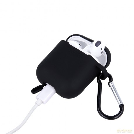 Etui do Airpods Pro 2 czarne z haczykiem