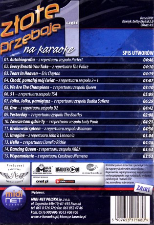 Złote przeboje na karaoke vol.1 [DVD]