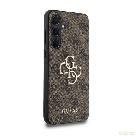 Guess nakładka do Samsung Galaxy A35 GUHCSA354GMGBR brązowa HC PU big 4G metal logo