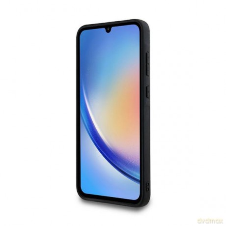Guess nakładka do Samsung Galaxy A35 GUHCSA354GMGBR brązowa HC PU big 4G metal logo