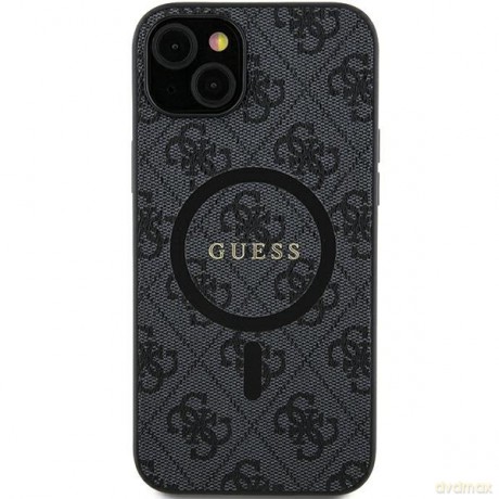 Guess nakładka do Samsung Galaxy S24 Plus S926 GUHMS24MG4GFRK czarna hardcase 4G Collection Leather Metal Logo MagSafe