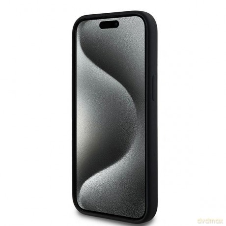 Karl Lagerfeld nakładka do iPhone 15 6,1" HC KLHMP15SSKCHPPLK czarna Magsafe silicone sil double heads print